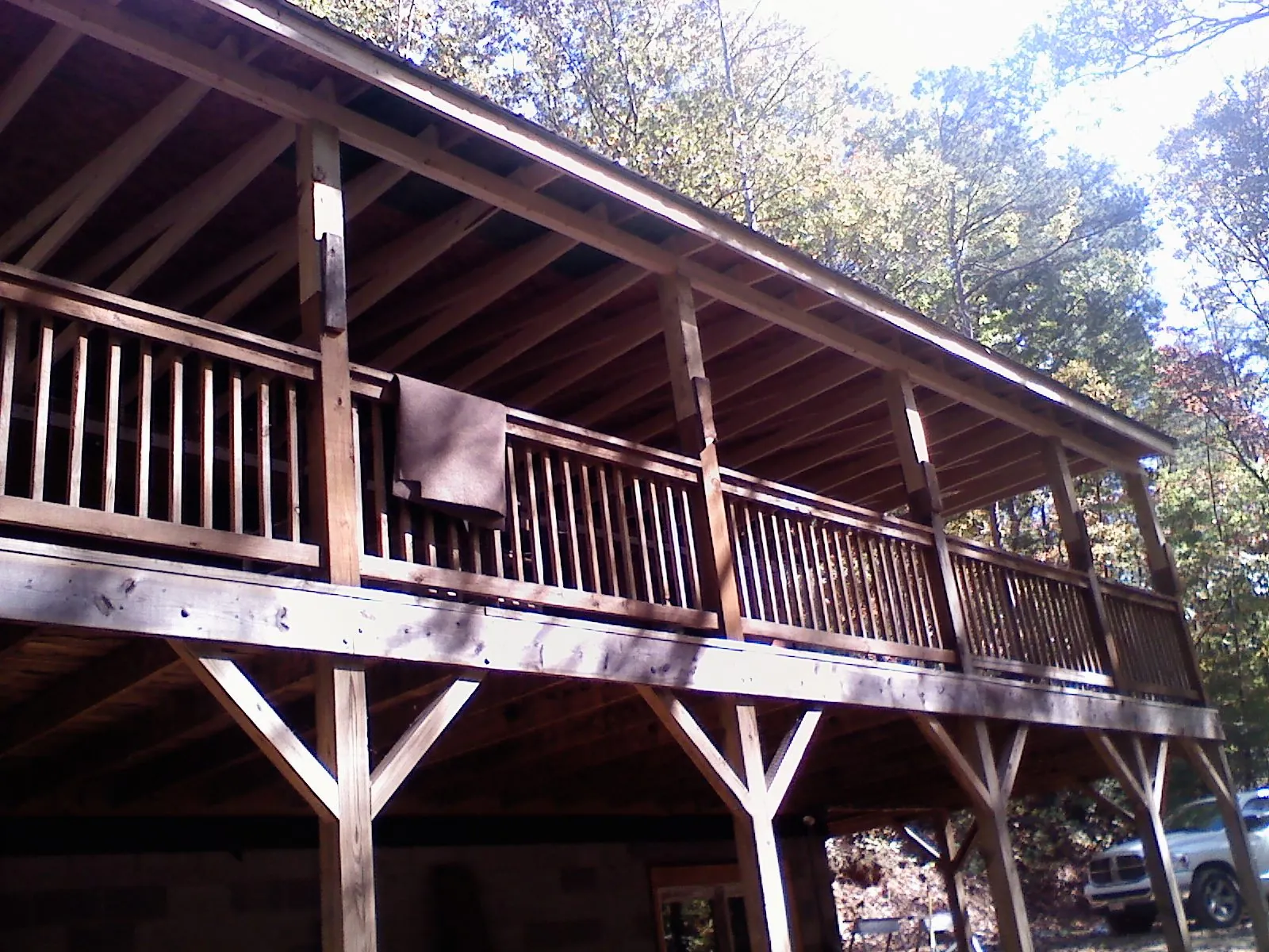Timber framing under a new elevated porch and deck — Roof Leak Repair in Saint Johnsville by Roofing Brothers